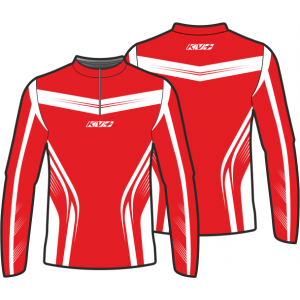 SPRINT JERSEY UNISEX with front zipper (red/white)